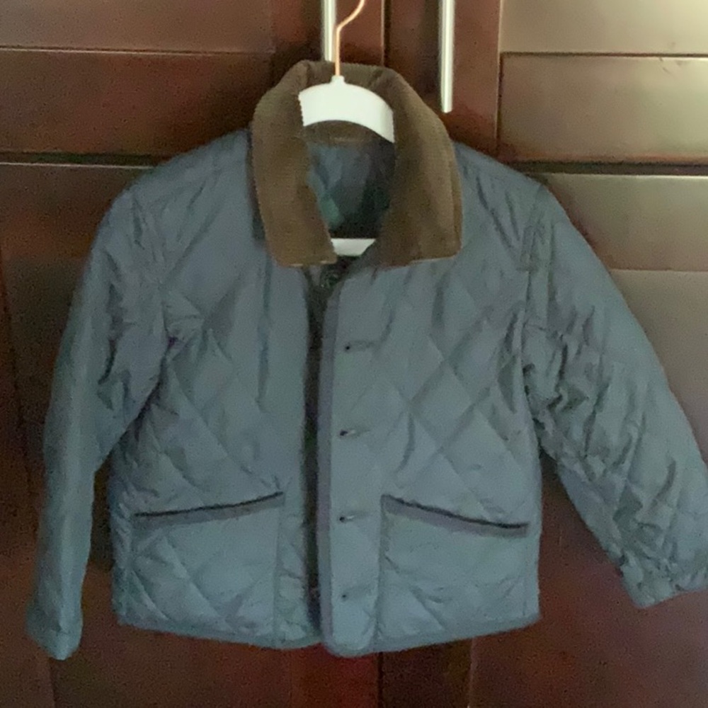 Ralph Lauren Polo reversible quilted nylon button up coat toddler